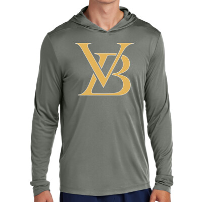 Unisex Drifit Long Sleeve Hooded Tee - VB Classy Gold (FULL FRONT) Thumbnail