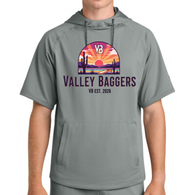 Unisex Richardson Performance Fleece Short Sleeve Hoodie - Valley Baggers Sunset Thumbnail
