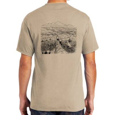 Unisex 50/50 Core Blend Tee - Cade with Nature Silhouette Thumbnail