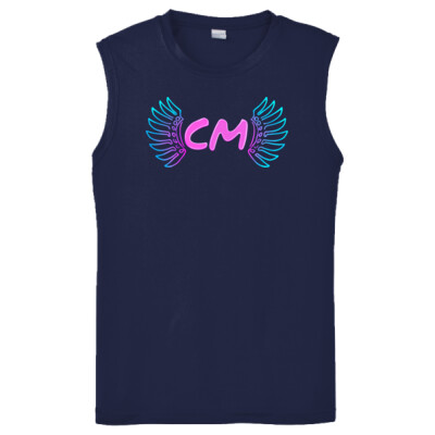 Unisex Drifit Performance Sleeveless Tee - CM Neon Logo Thumbnail