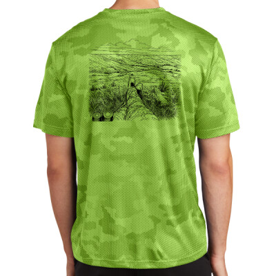 Unisex Camo Drifit Performance Tee - Cade with Nature Silhouette Thumbnail