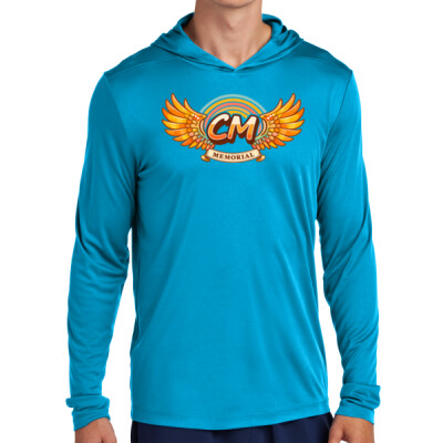 Unisex Drifit Long Sleeve Hooded Tee - CM Retro Logo Thumbnail