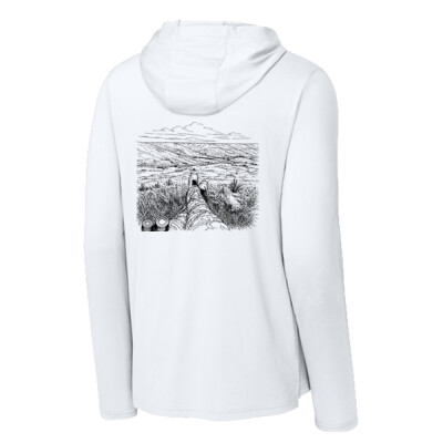 Unisex Richardson Drifit Long Sleeve Hoodie - Cade with Nature Silhouette Thumbnail