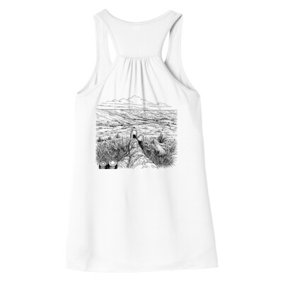 Ladies Flowy Racerback Tank - Cade with Nature Silhouette Thumbnail