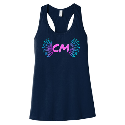 Ladies Jersey Racerback Tank - CM Neon Logo Thumbnail