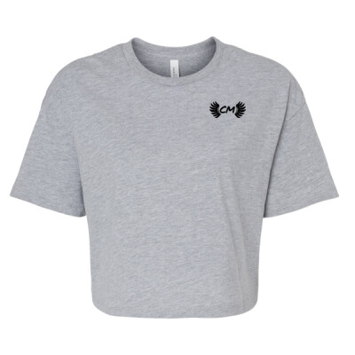 Ladies Jersey Crop Tee - CM Logo Black Thumbnail