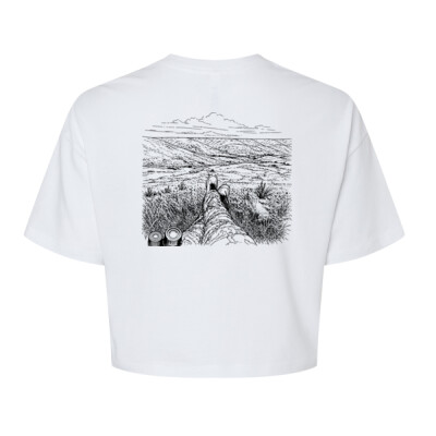 Ladies Jersey Crop Tee - Cade with Nature Silhouette Thumbnail