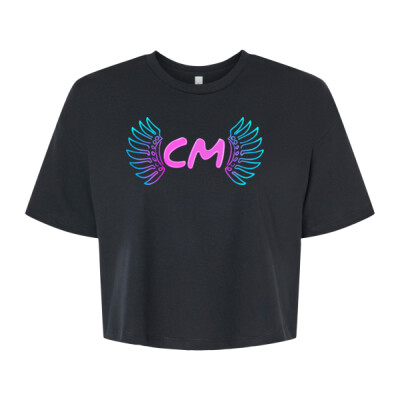 Ladies Jersey Crop Tee - CM Neon Logo Thumbnail