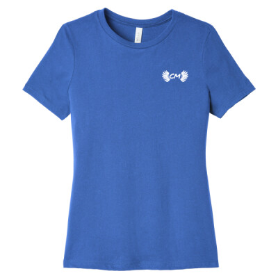 Ladies Relaxed Fit Tee - CM Logo White Thumbnail