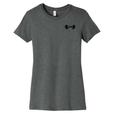 Ladies Slim Fit Tee - CM Logo Black Thumbnail