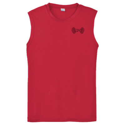 Unisex Drifit Performance Sleeveless Tee - CM Outline Logo Black Thumbnail
