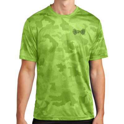 Unisex Camo Drifit Performance Tee - CM Outline Logo Black Thumbnail