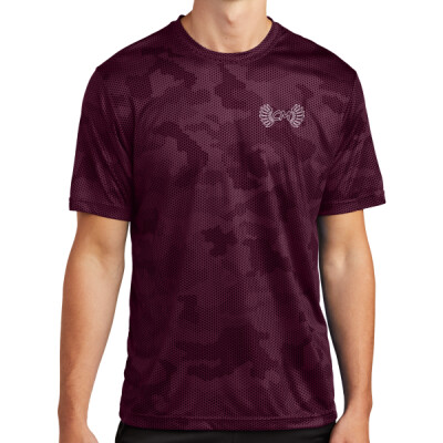 Unisex Camo Drifit Performance Tee - CM Outline Logo White Thumbnail