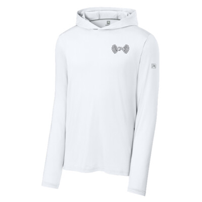 Unisex Richardson Drifit Long Sleeve Hoodie - CM Outline Logo Black Thumbnail