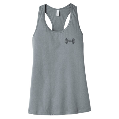 Ladies Jersey Racerback Tank - CM Outline Logo Black Thumbnail