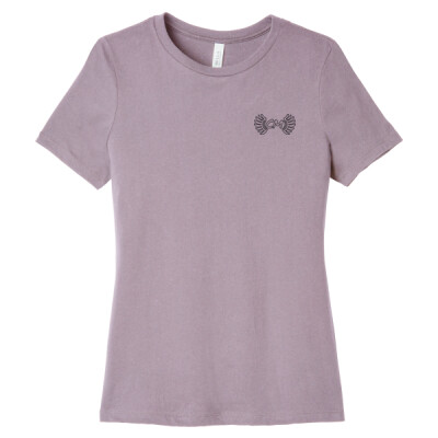 Ladies Relaxed Fit Tee - CM Outline Logo Black Thumbnail