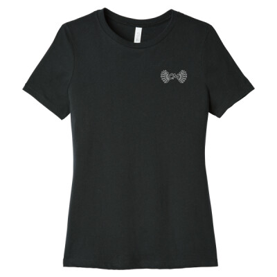 Ladies Relaxed Fit Tee - CM Outline Logo White Thumbnail