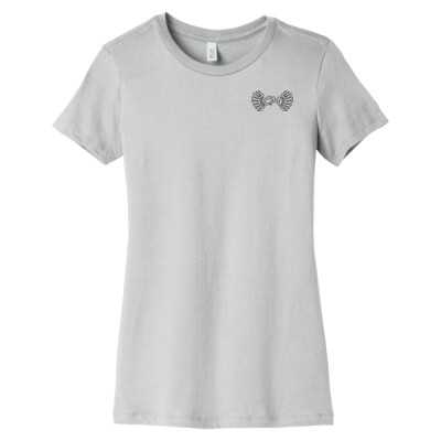 Ladies Slim Fit Tee - CM Outline Logo Black Thumbnail