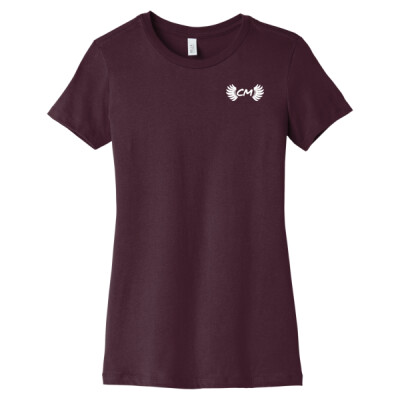 Ladies Slim Fit Tee - CM Logo White Thumbnail