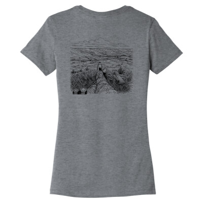 Ladies Slim Fit Tee - Cade with Nature Silhouette Thumbnail