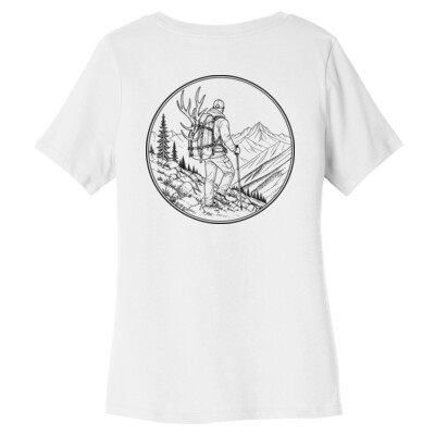 Ladies Relaxed Jersey V-Neck Tee - Cade Silhouette Thumbnail