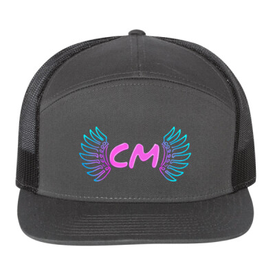 Richardson Flat Bill 7-Panel Trucker with Mesh Back - Neon Print Thumbnail