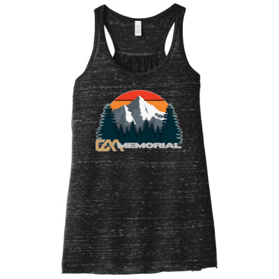 Ladies Flowy Racerback Tank - Retro Mountain Thumbnail