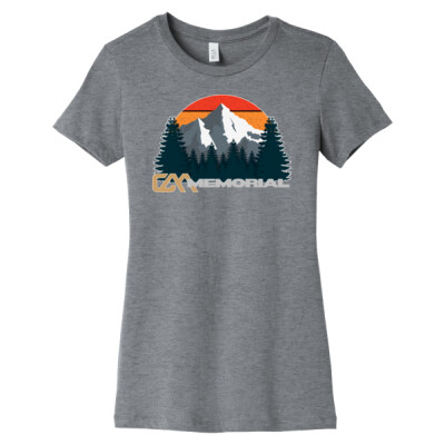 Ladies Slim Fit Tee - Retro Mountain Thumbnail