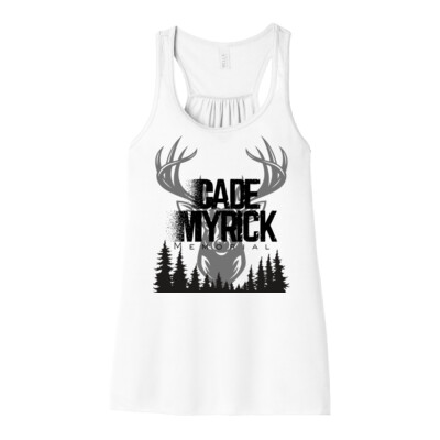Ladies Flowy Racerback Tank - Deer Head Thumbnail
