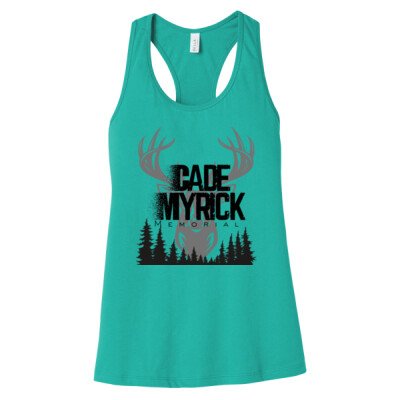 Ladies Jersey Racerback Tank - Deer Head Thumbnail