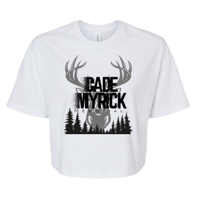 Ladies Jersey Crop Tee - Deer Head Thumbnail