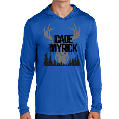Unisex Drifit Long Sleeve Hooded Tee - Deer Head Thumbnail