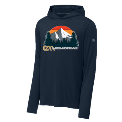 Unisex Richardson Drifit Long Sleeve Hoodie - Retro Mountain Thumbnail