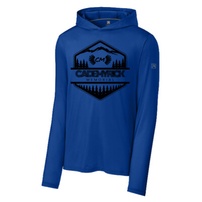 Unisex Richardson Drifit Long Sleeve Hoodie - Woodsy Badge Thumbnail