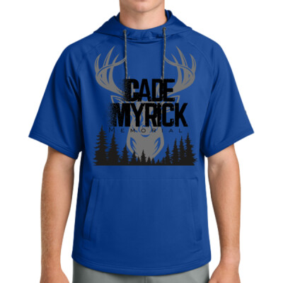 Unisex Richardson Performance Fleece Short Sleeve Hoodie - Deer Head Thumbnail