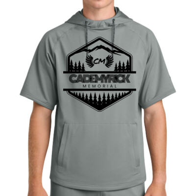 Unisex Richardson Performance Fleece Short Sleeve Hoodie - Woodsy Badge Thumbnail